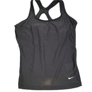 Nike Black Fit Dry Medium Racerback Workout Tanktop